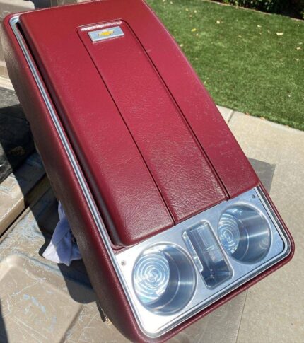 Custom Squarebody center console - burgundy / maroon vinyl, brand new.
